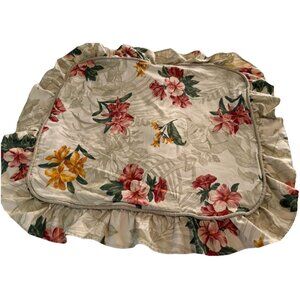 Waverly Paradise Island Floral Ruffled Hibiscus Tropical Standard Sham Luxury